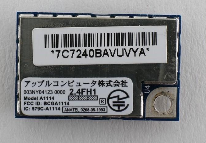 Apple Macbook A1181 Bluetooth Card A1114 631-0303 820-1829 Anatel 0268-05-1993