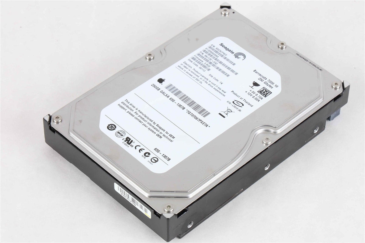 APPLE GALXA 250GB SEAGATE BARRACUDA 7200.10 ST3250820AS SATA HARD DRIVE 655-1357