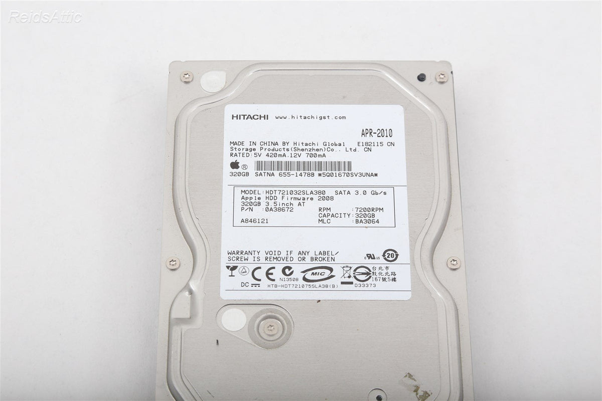 Apple / Hitachi Hard Drive HDT721032sla380 7200 RPM 320 GB P/N 655-1478