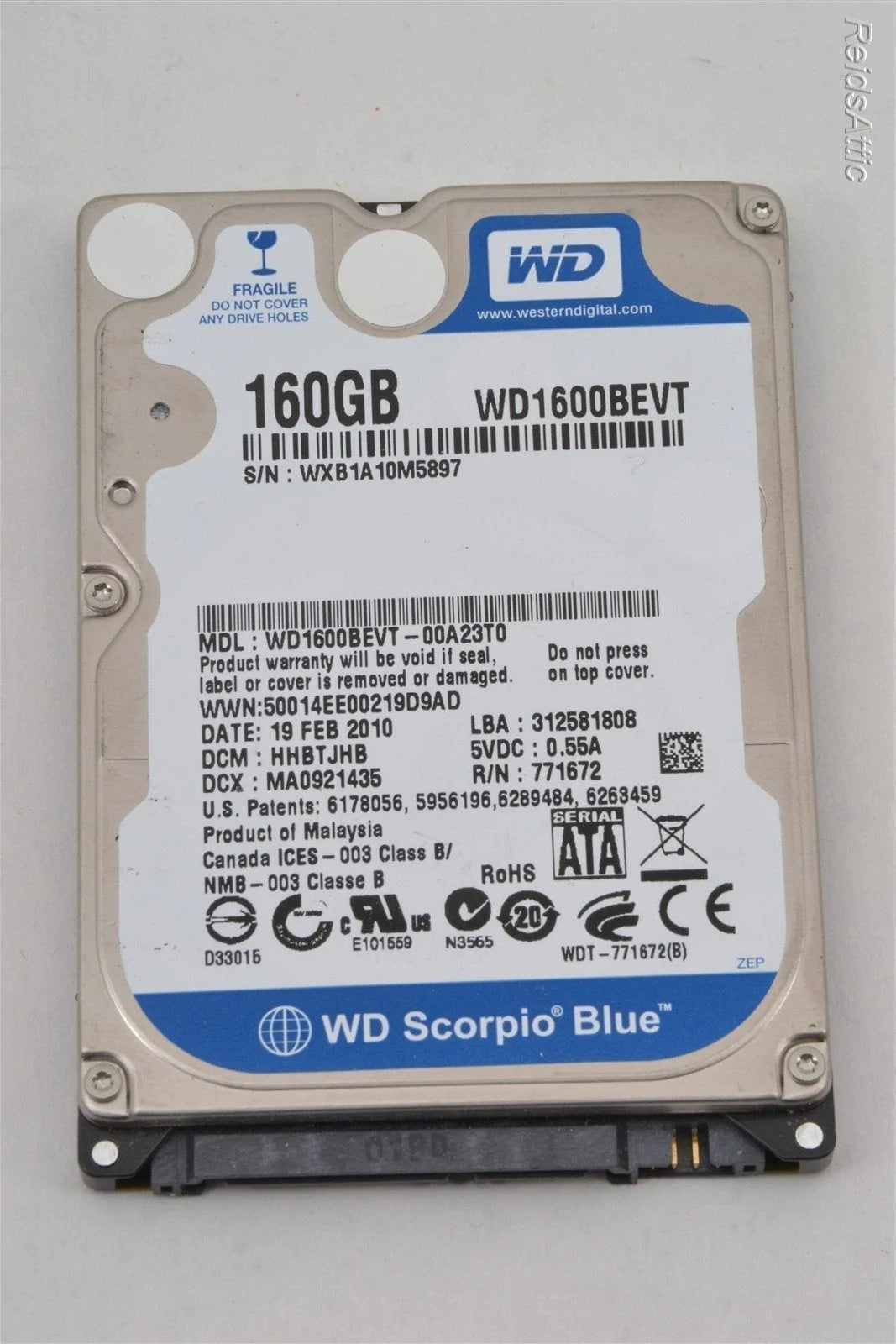 Western Digital WD Scorpio Blue 160GB 2.5&quot; SATA hard drive WD1600BEVT