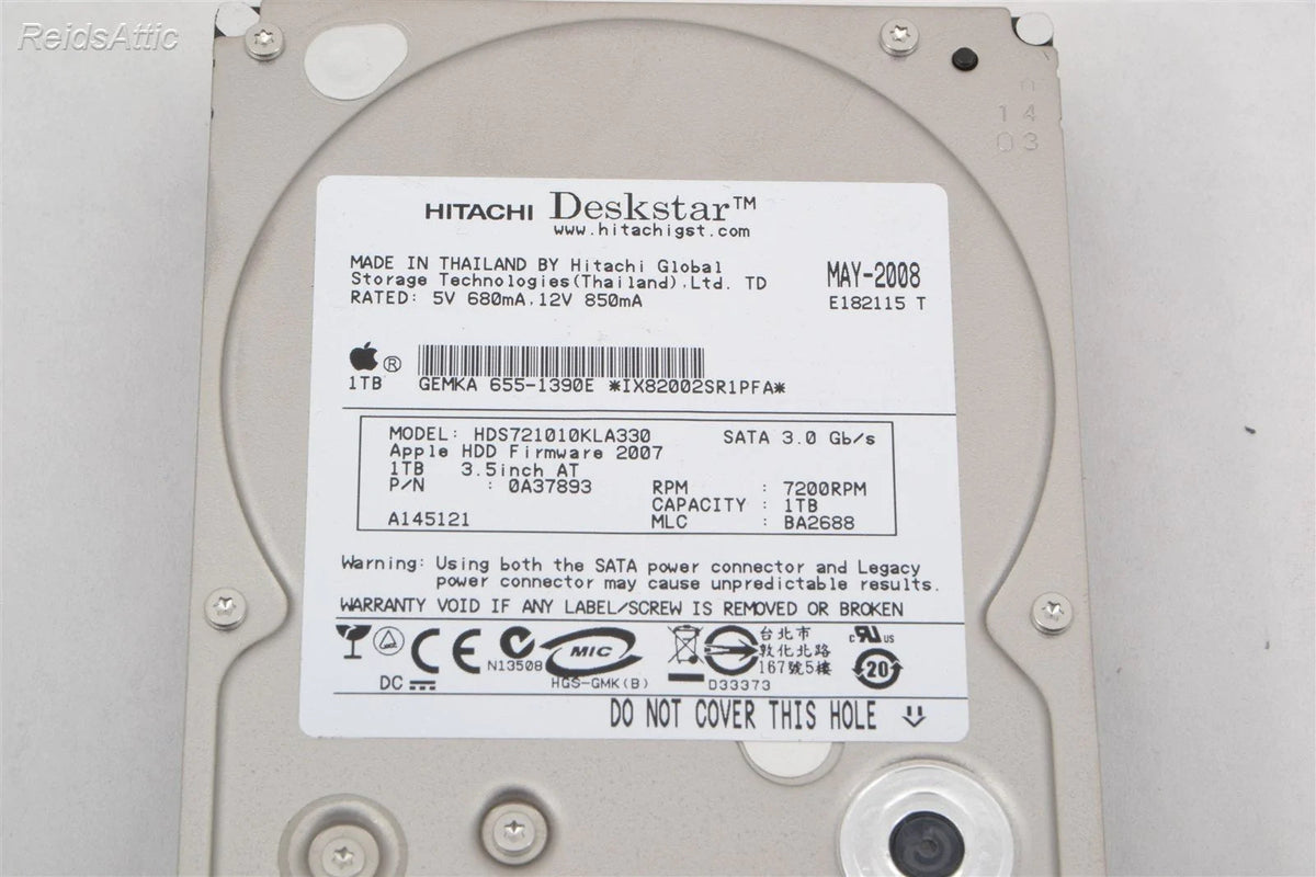 Hitachi Hard Drive Model HUA721010kla330 7200 RPM 1 TB