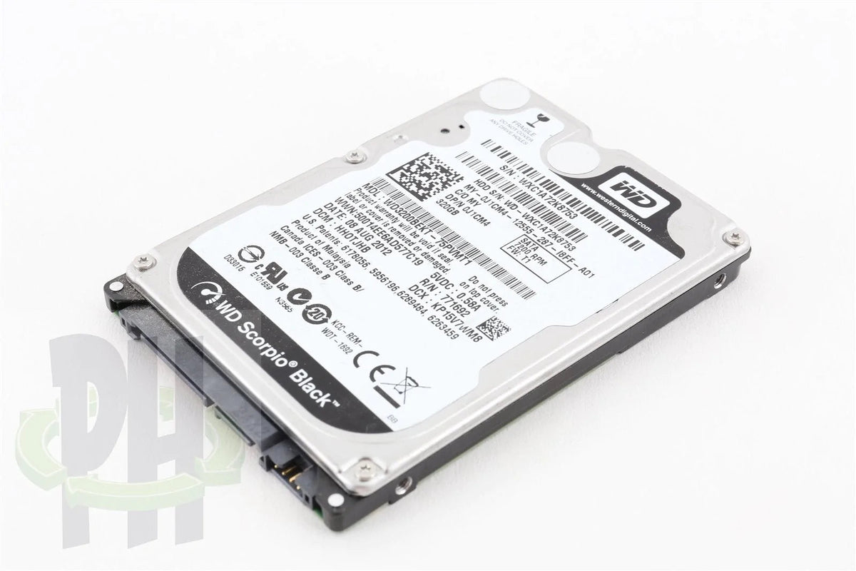 WD Black 2.5&quot; 320GB 7200 RPM Hard Drive HDD - WD3200BEKT - Formatted for Apple