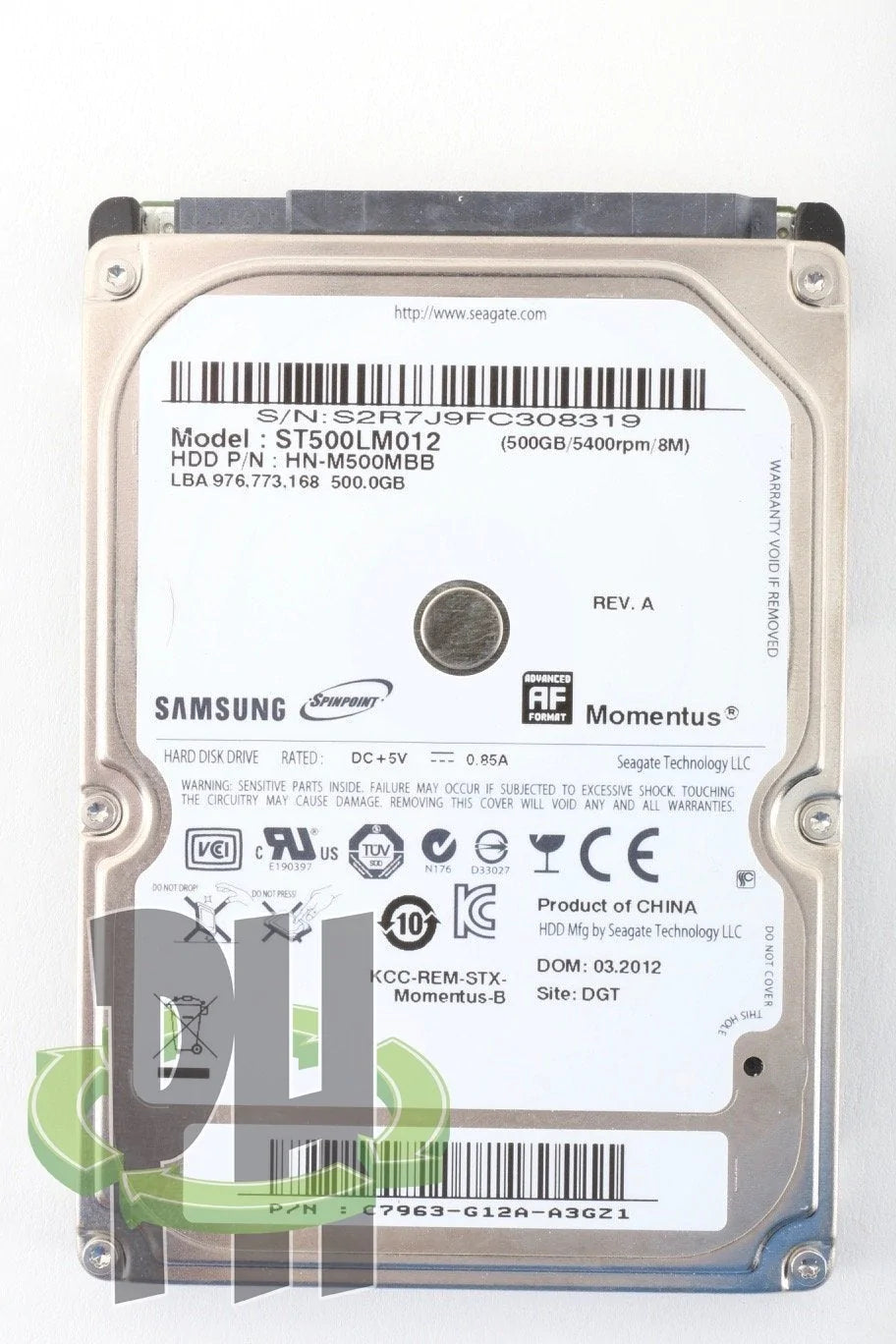 Samsung 500 GB 5,400 RPM 9.5mm 2.5&quot; SATA Hard Drive ST500LM012