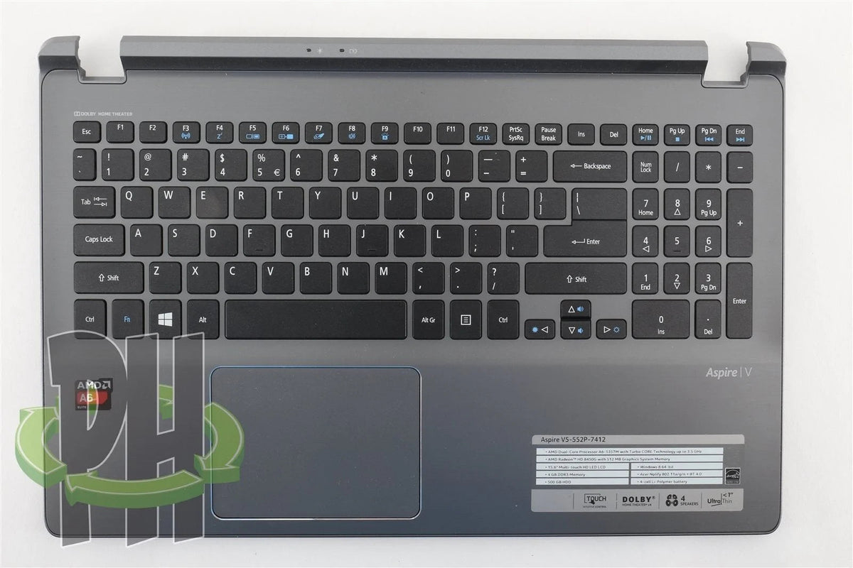 Palmrest with Touchpad and Keyboard for ACER Aspire 15.6&quot; V5-552P-7412 Laptop