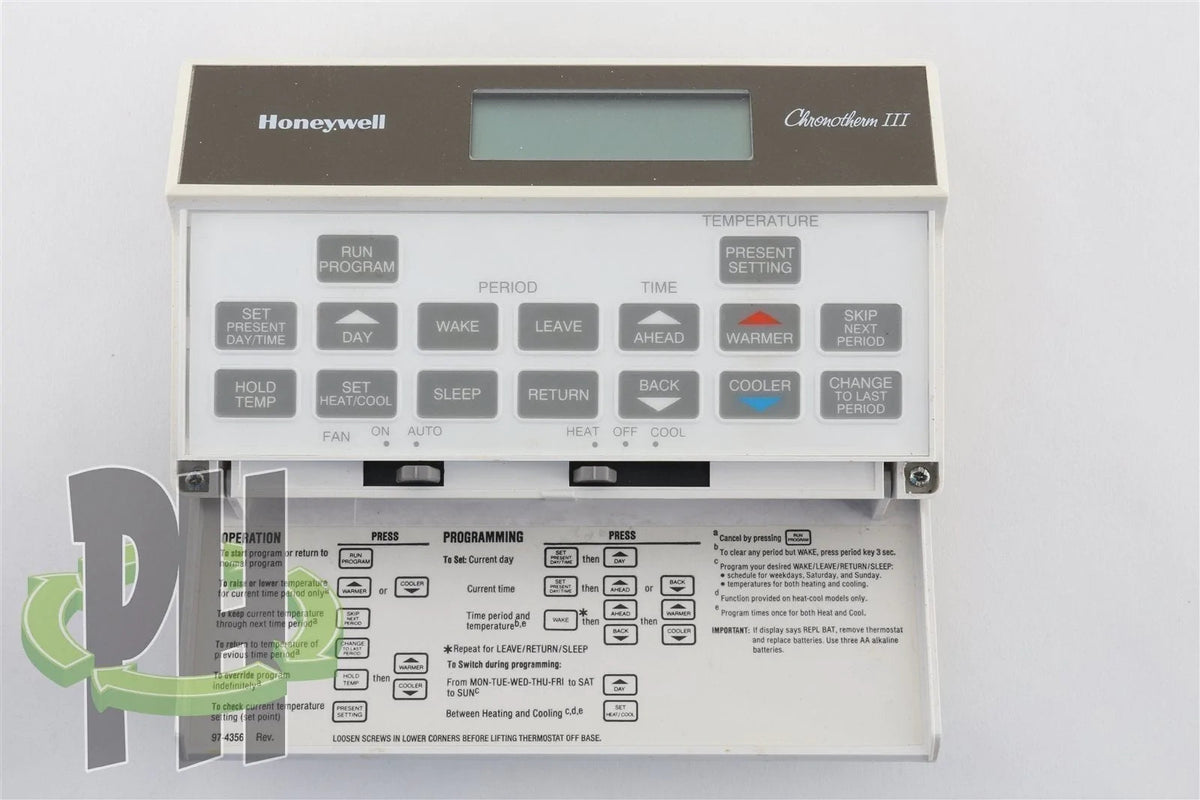 Honeywell T8602C 1095 Chronotherm 3 Thermostat White