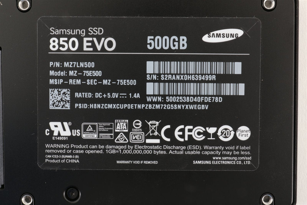 Samsung 850 EVO 500GB SATA 2.5 Inch SSD Drive Formatted For Apple Mac OSX