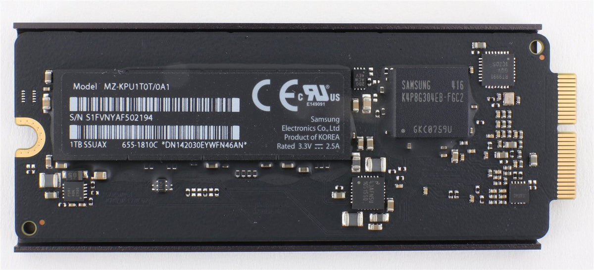 Samsung 1 TB PCIe Flash Storage SSD 655-1810 MZ-KPU1T0T - Mac Pro 2013 6,1 A1481