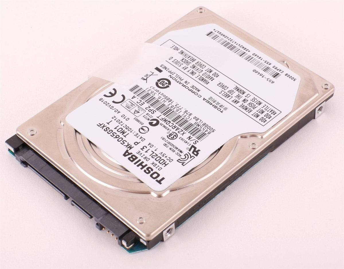 Apple OEM Toshiba 2.5&quot; Hard Drive MK5065GSXF 500GB 655-1646