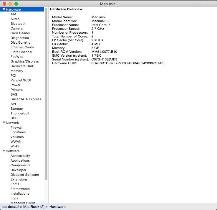 Mac Mini A1347 MC816LL/A BTO Mid 2011 - Logic Board 2.7 Ghz Dual Core I7