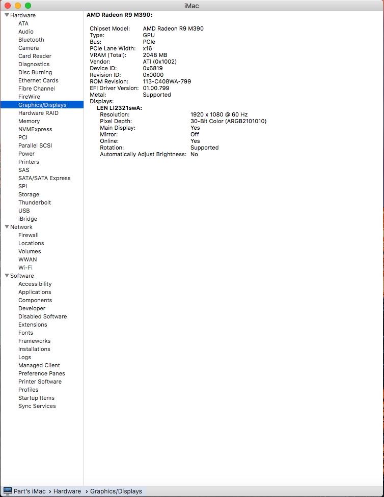 iMac 27&quot; A1419 Late 2015 Logic Board W/ 2GB AMD Radeon R9 M390 GPU *NO CPU*