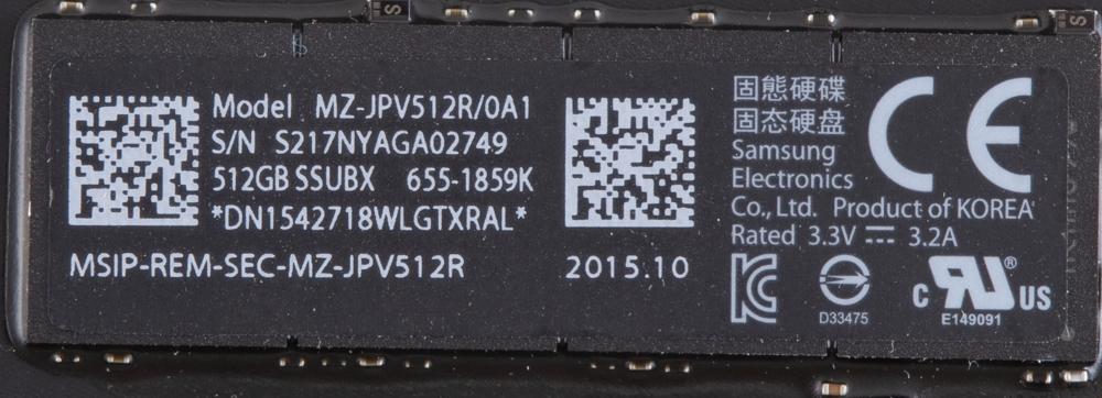 512GB SSD Samsung MZ-JPV512R/0A1 655-1859 - Mac Pro 2013