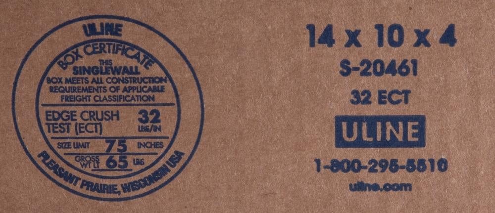 Plain Brown Packing Shipping Box W/ Foam Insert 14 inch x 10 inch x 4 inch