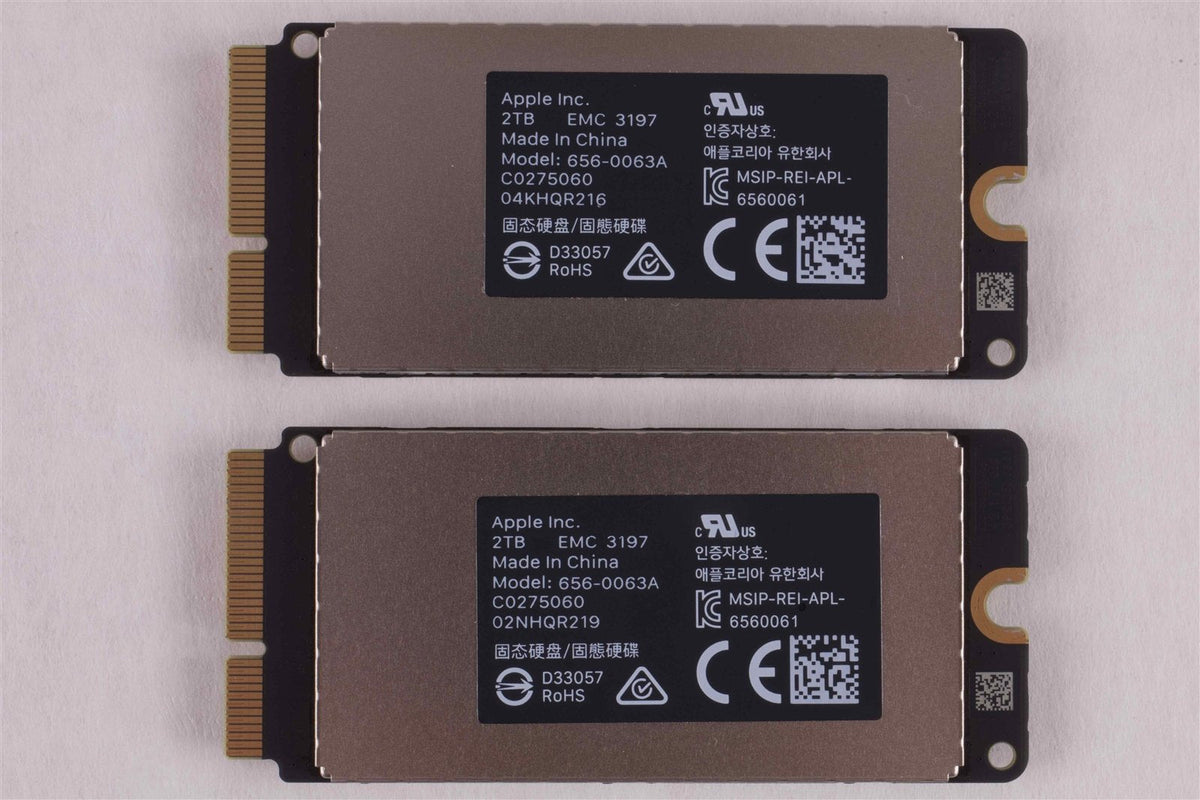 iMac Pro 2017 SSD Module Pair 4 TB (2 x 2TB) PCIe Flash Storage 656-0063