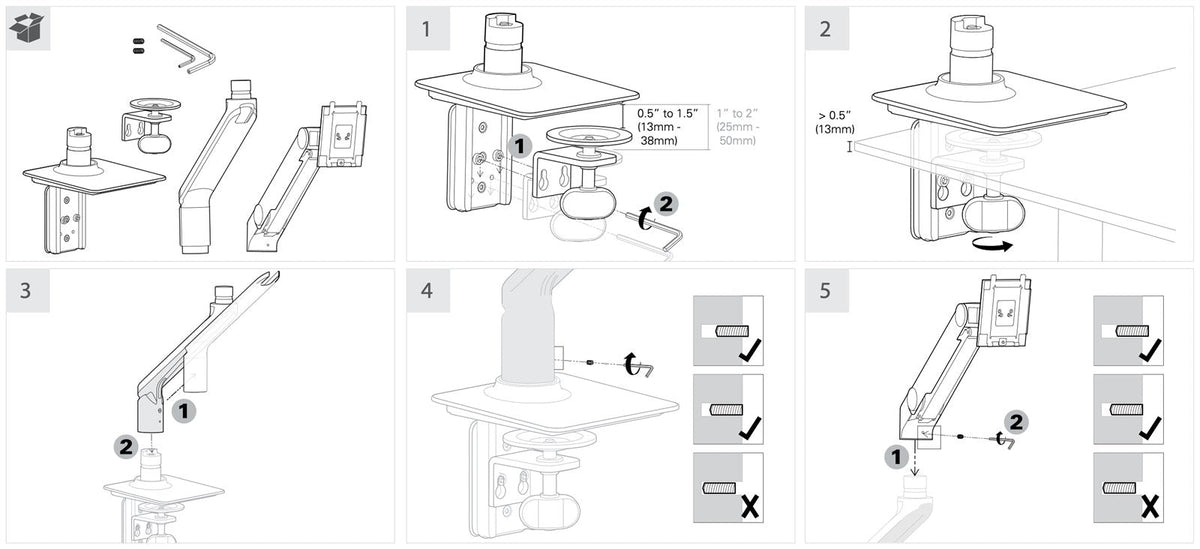 Genuine Dell MSA14 Single Monitor Arm || Stand || Desk Mount || CPJM2