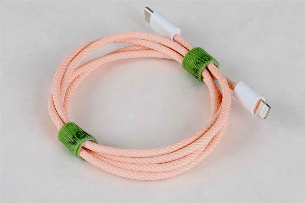 Genuine Apple USB-C to Lightning Orange Braided Cable || Length 1M