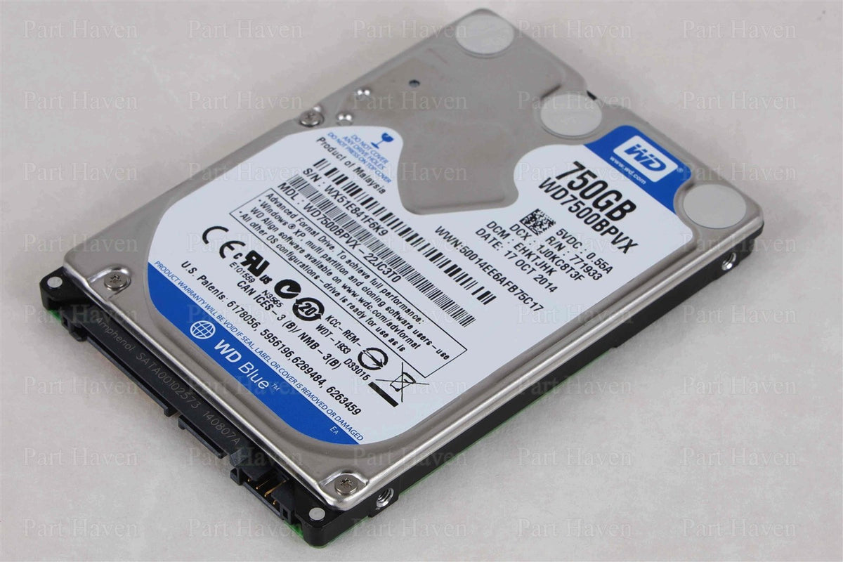 Western Digital WD Scorpio Blue 2.5&quot; 750GB 5400 RPM Hard Drive HDD WD7500BPVX