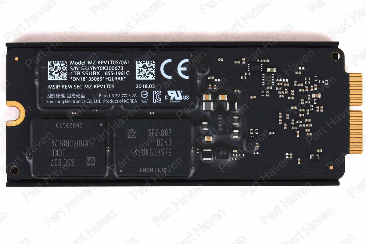 Apple OEM Samsung SSD || 1 TB || Mac Pro 2013 || 655-1961 || MZ-KPV1T0S/0A1