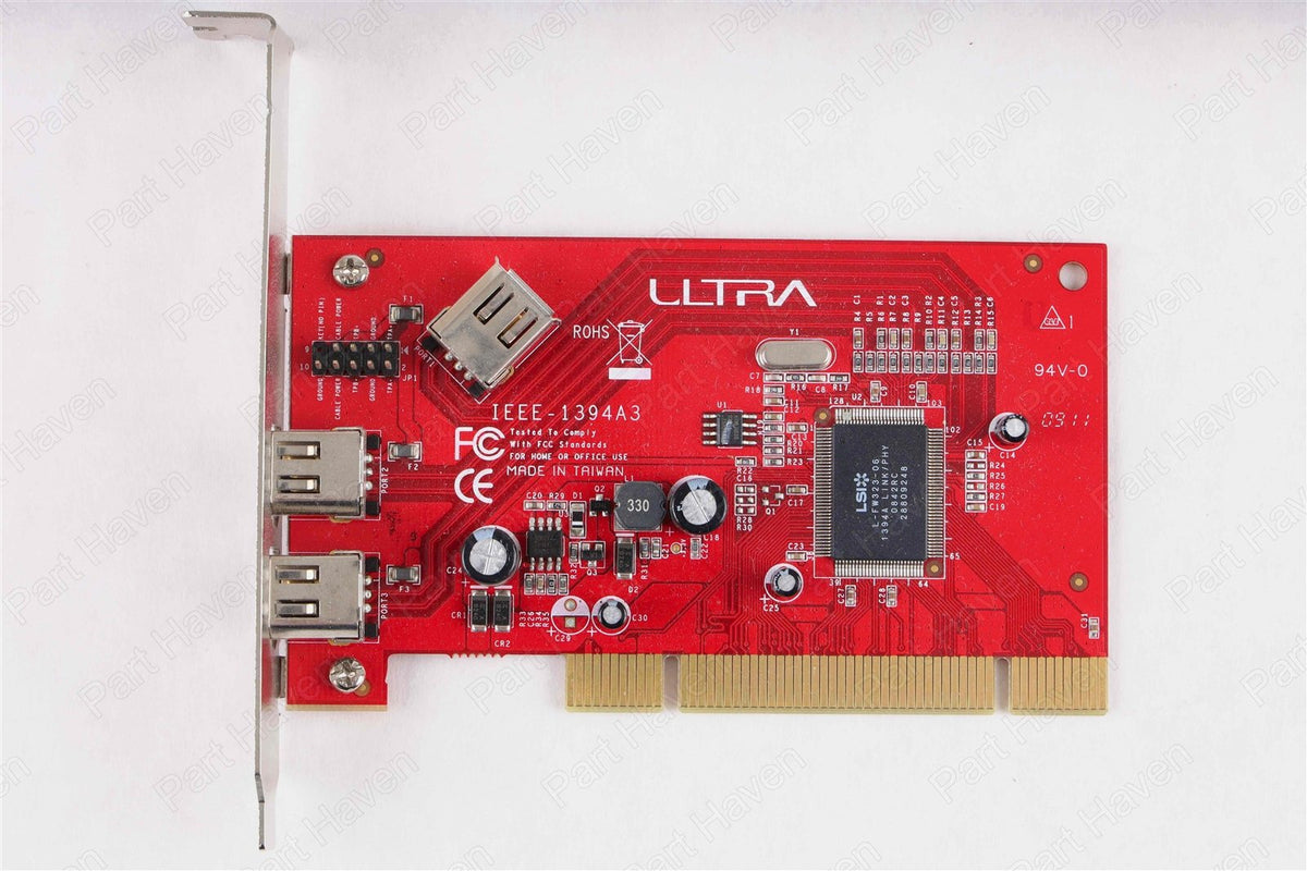 Ultra 3 Port FireWire 400 || PCI Adapter || 2 external 1 Internal || L-fw323-06