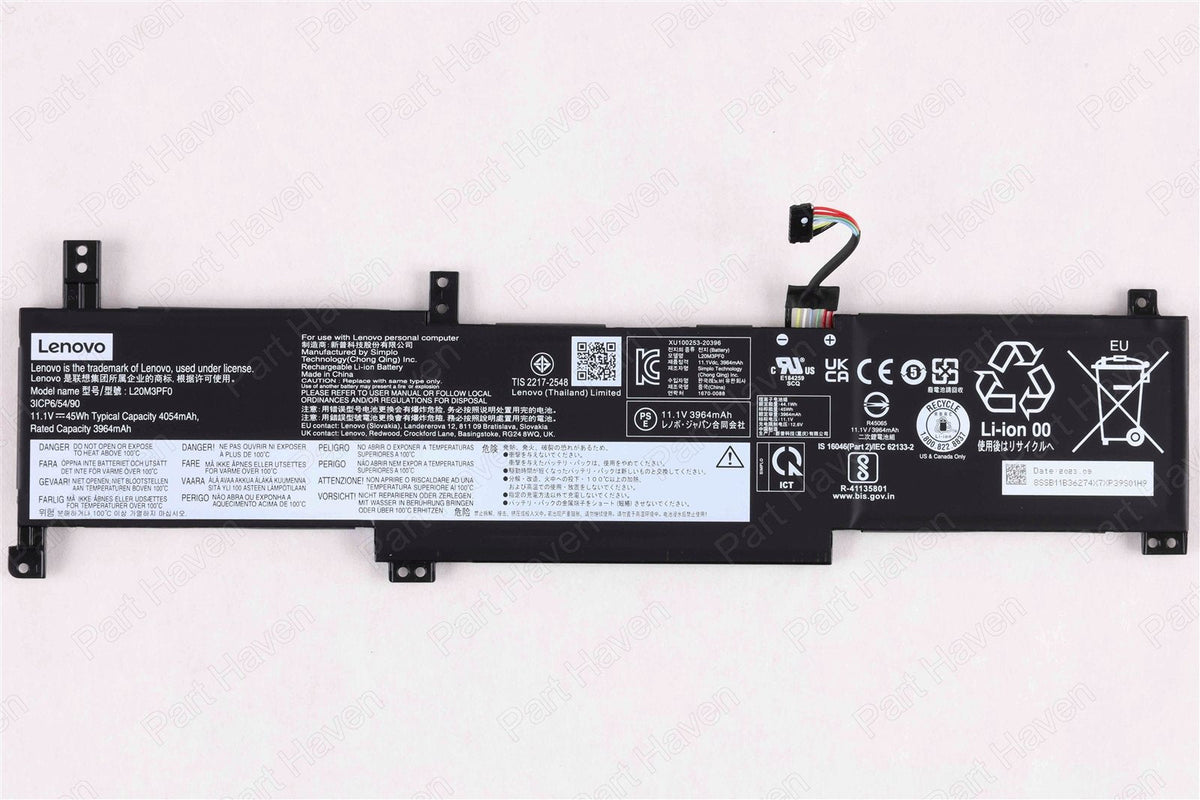 Genuine Lenovo Battery 45Wh L20M3PF0 for 15.6&quot; IdeaPad 3 15ITL6