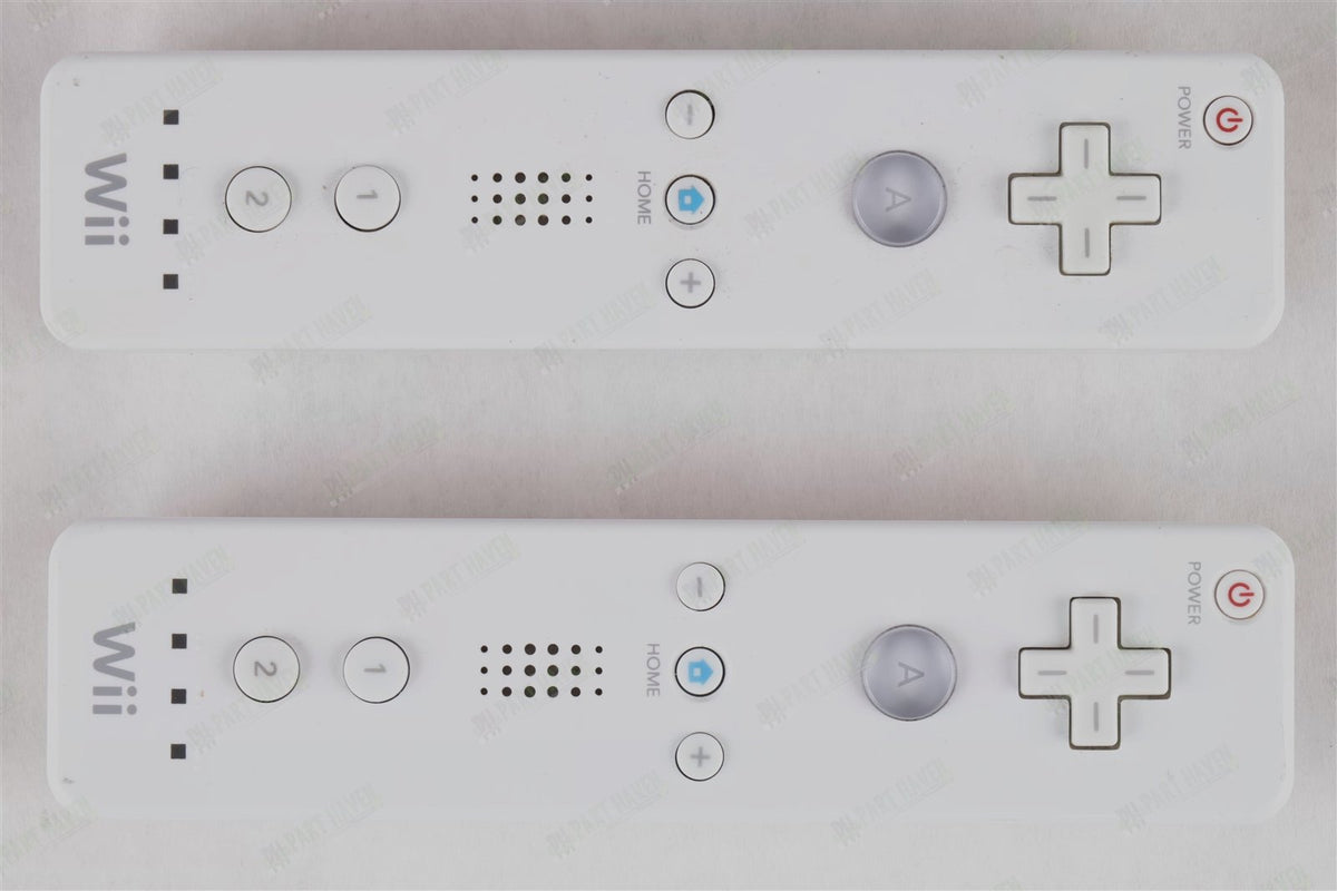 Pair (2) Official Nintendo Wii Remote Wiimote Controller White RVL-003