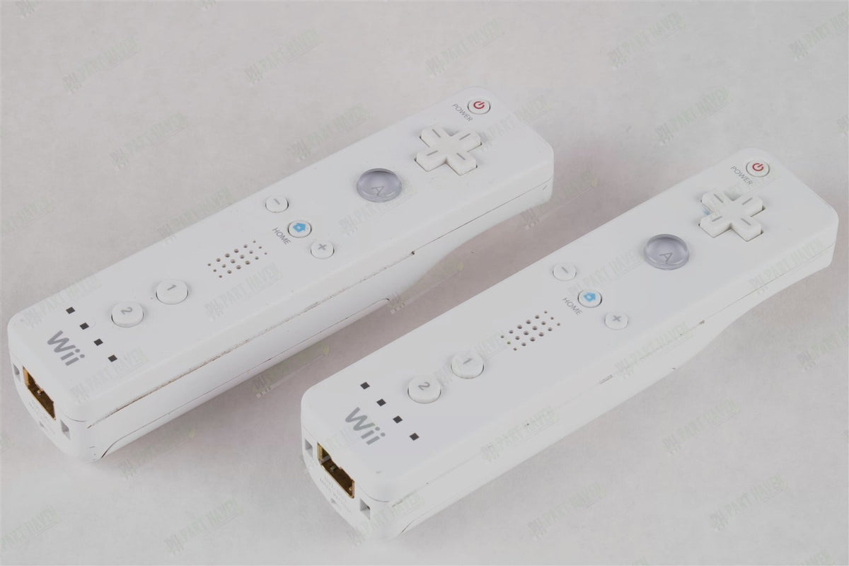 Pair (2) Official Nintendo Wii Remote Wiimote Controller White RVL-003