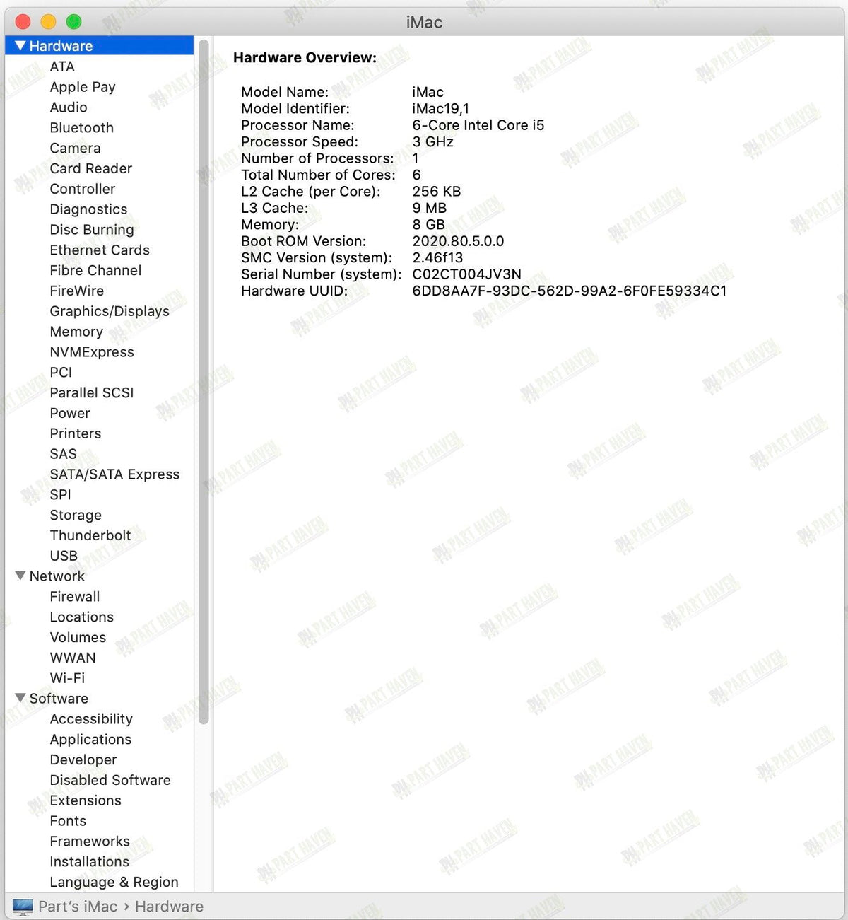 Retina 5K iMac 27&quot; A2115 2019 Logic Board W/4GB Radeon Pro 570X NO CPU