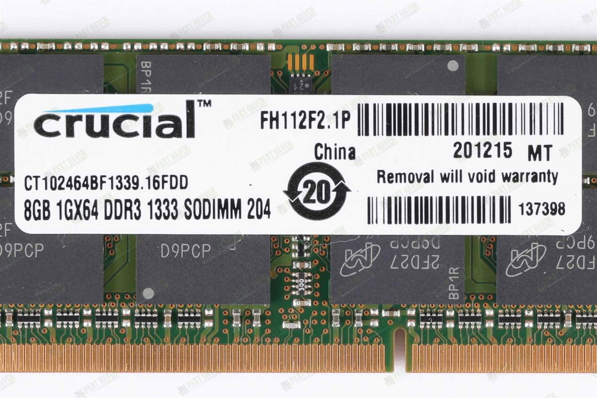 Crucial 16GB (2x8GB) DDR3 1333 MHz PC3-10600 Sodimm RAM