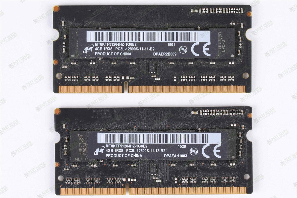 Apple OEM Ram Micron 8GB (2x4GB) DDR3L-1600 PC3L-12800S soDimm Memory