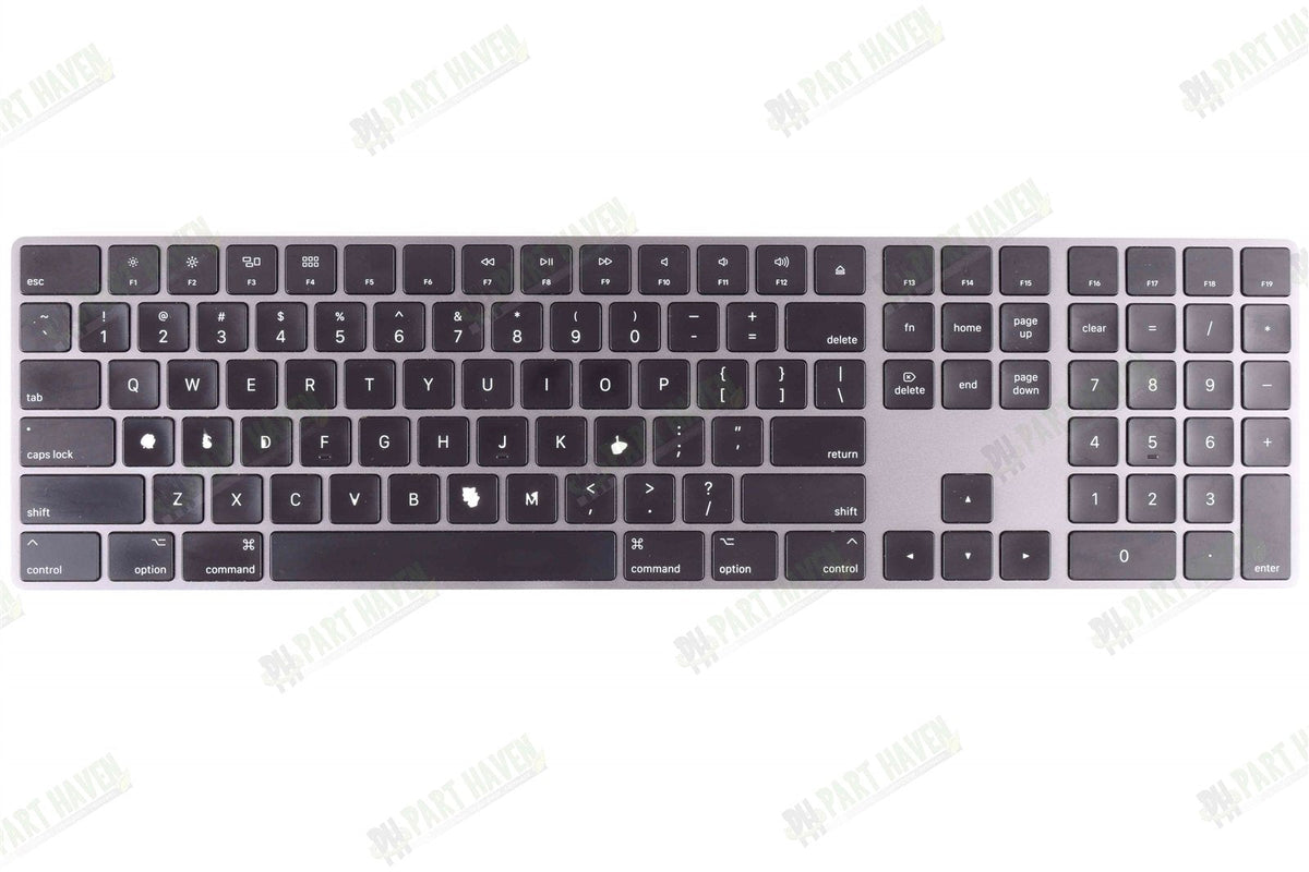 Apple Space Black Magic Keyboard 2 W/ Numeric Keypad || LightingPort || Key Wear