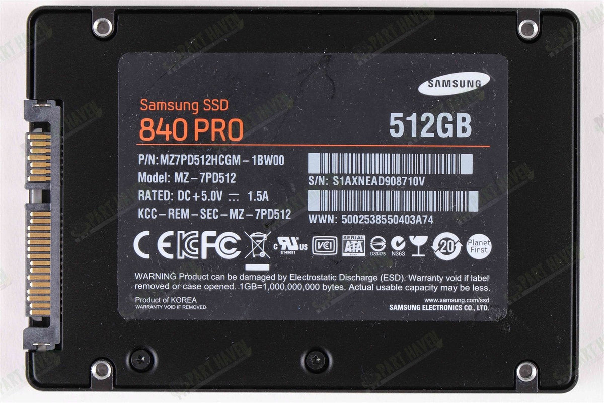 Samsung 840 Pro 512 GB SATA 2.5 Inch SSD Drive Formatted For Apple Mac OSX