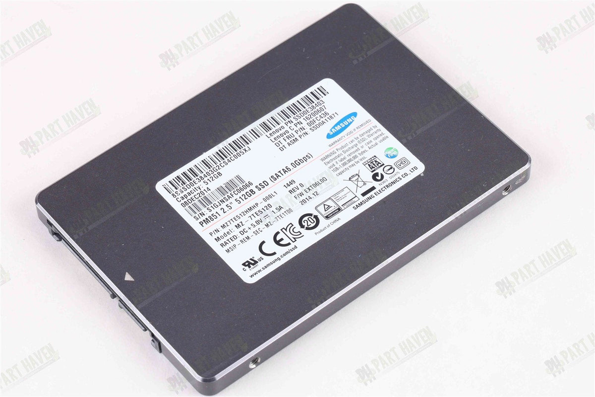 Samsung / Lenovo OEM 512 GB SATA 2.5&quot; SSD MZ -7TE5120 Formatted For Apple Mac OS