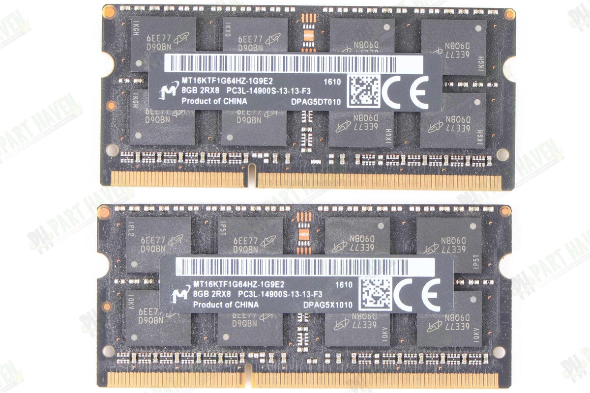 Apple OEM Micron Brand Ram 16GB (2x8GB) DDR3L-1866Mhz PC3L-14900S Sodimm Memory